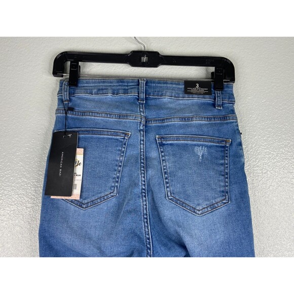 American Bazi Women Size 3 Jeans High Rise Skinny Distressed NWT - Picture 6 of 15
